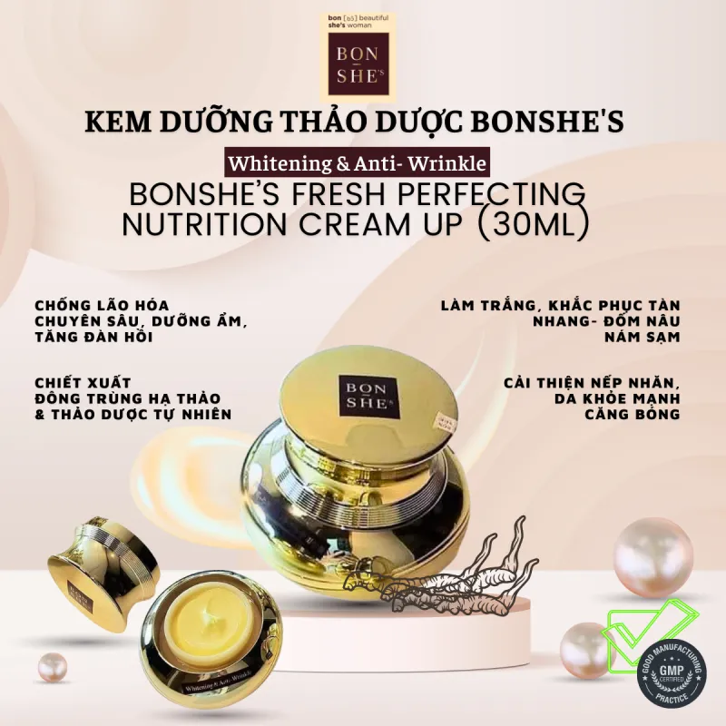 Kem dưỡng Đông Trùng Hạ Thảo BONSHE’S Fresh PERFECTING NUTRITION CREAM UP (30ml)