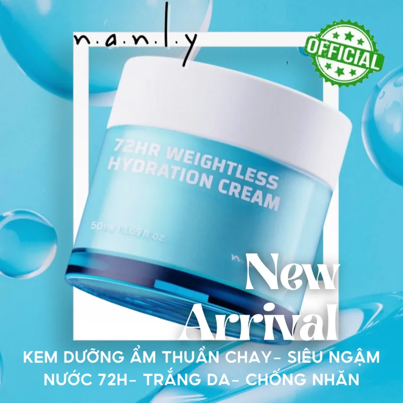 Kem dưỡng da NANLY mỏng nhẹ Siêu cấp ẩm 72h