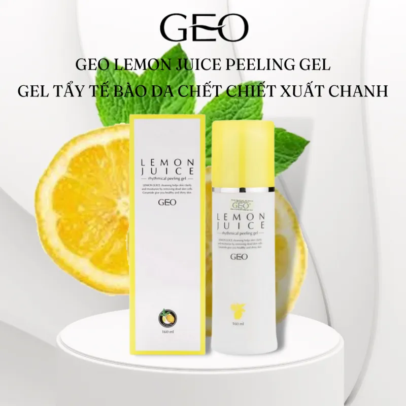 Gel tẩy tế bào da chết chiết xuất chanh Geo Lemon Juice Peeling Gel 160ml